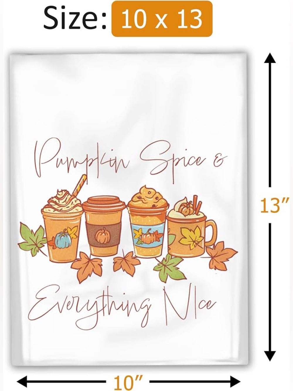 Bundle POLYMAILERS • 10x13 Inch • 15 Pcs • FALL PUMPKIN SPICE • NEW - Picture 2 of 4